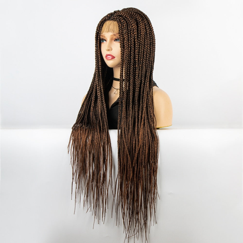 Full Lace Wig Braided 36 Inches Knotless  Braids