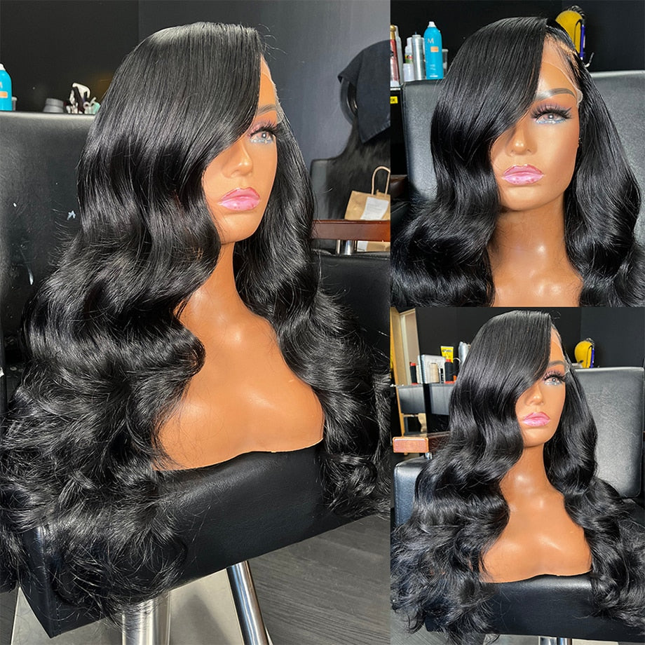30Inch Body Wave HD LACE 13x4 Lace Front Human Hair Wigs Remy Raw Indian Wavy